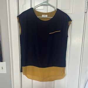 Alto navy blue and gold blouse size medium